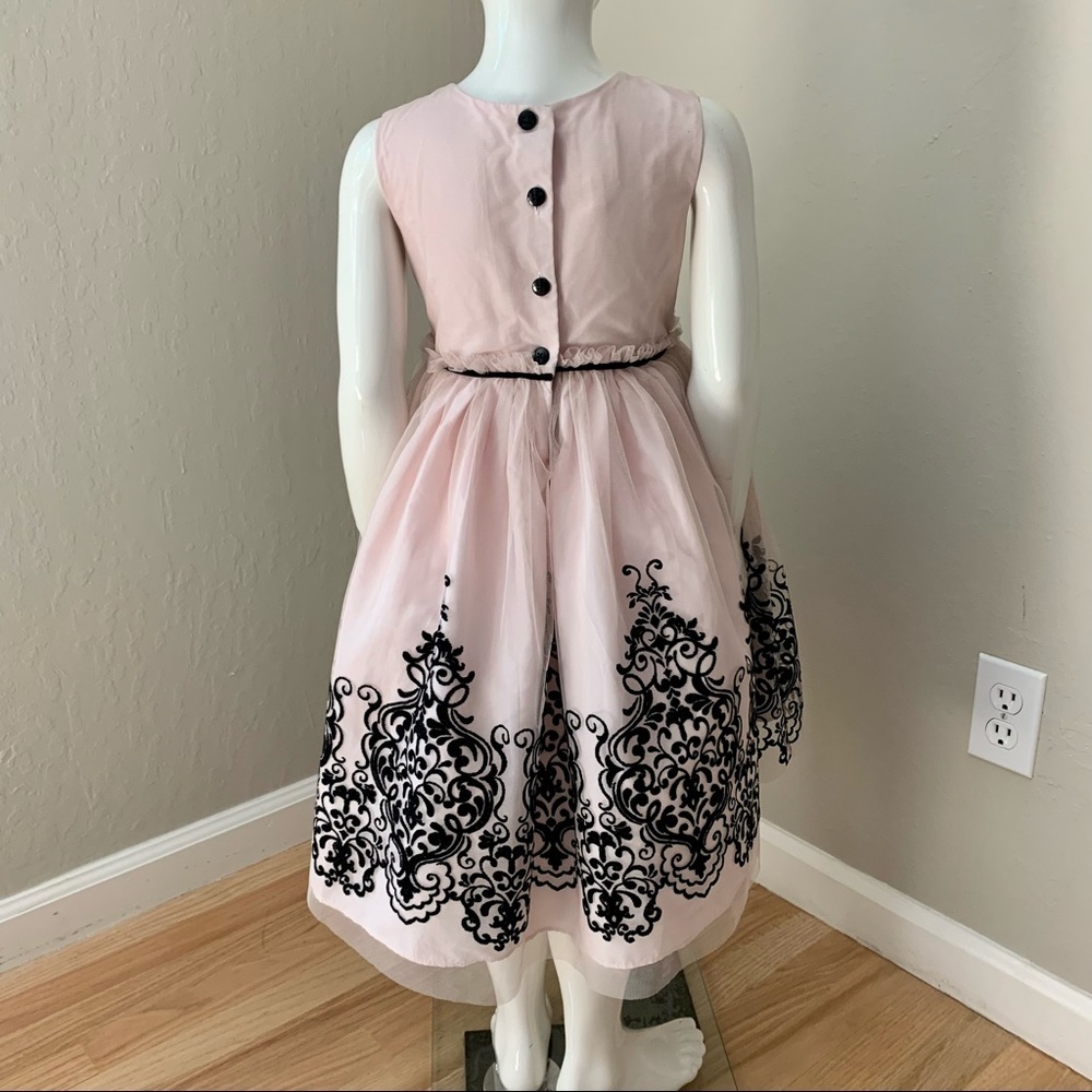 LAURA ASHLEY London Tulle Special Occasion Dress Pink & Black Tulle Fancy Party - Picture 11 of 16